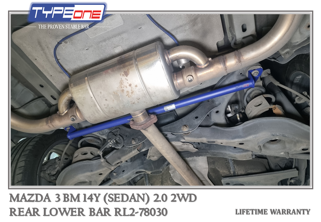 TYPEONE RL2-78030 Rear Lower Bar — Mazda 3 (Sedan) BM 14Y