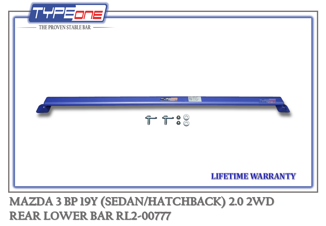 TYPEONE RL2-00777 Rear Lower Bar — Mazda 3 (Sedan) BP 19Y