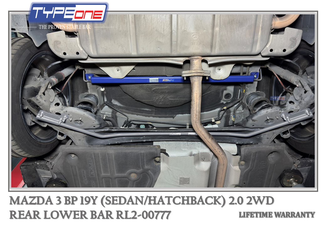 TYPEONE RL2-00777 Rear Lower Bar — Mazda 3 (Sedan) BP 19Y