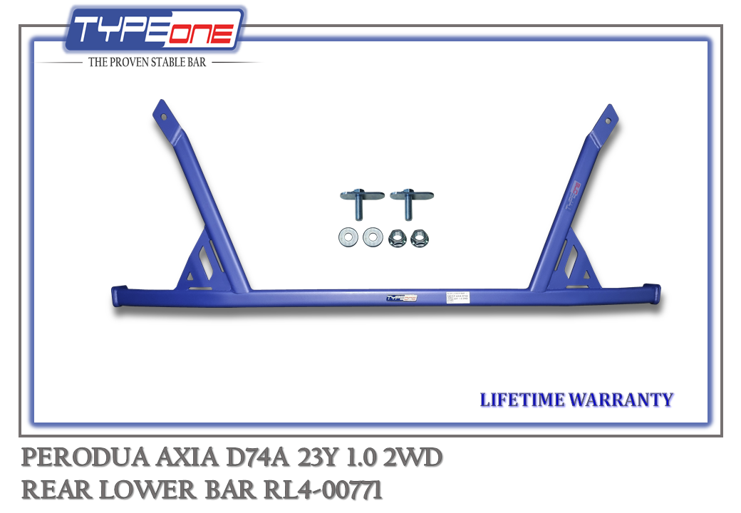 TYPEONE RL4-00771 Rear Lower Bar — Perodua Axia D74A 23Y