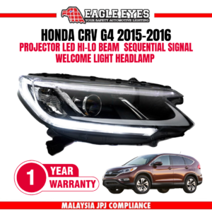 HONDA CRV G4 2015-2016 PROJECTOR LED HI-LO BEAM SEQUENTIAL SIGNAL WELCOME LIGHT HEADLAMP — Eagle Eyes