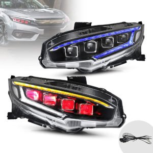 VLAND YHA-CIV-8137 LED Projector Headlights – Honda Civic 2016–2020