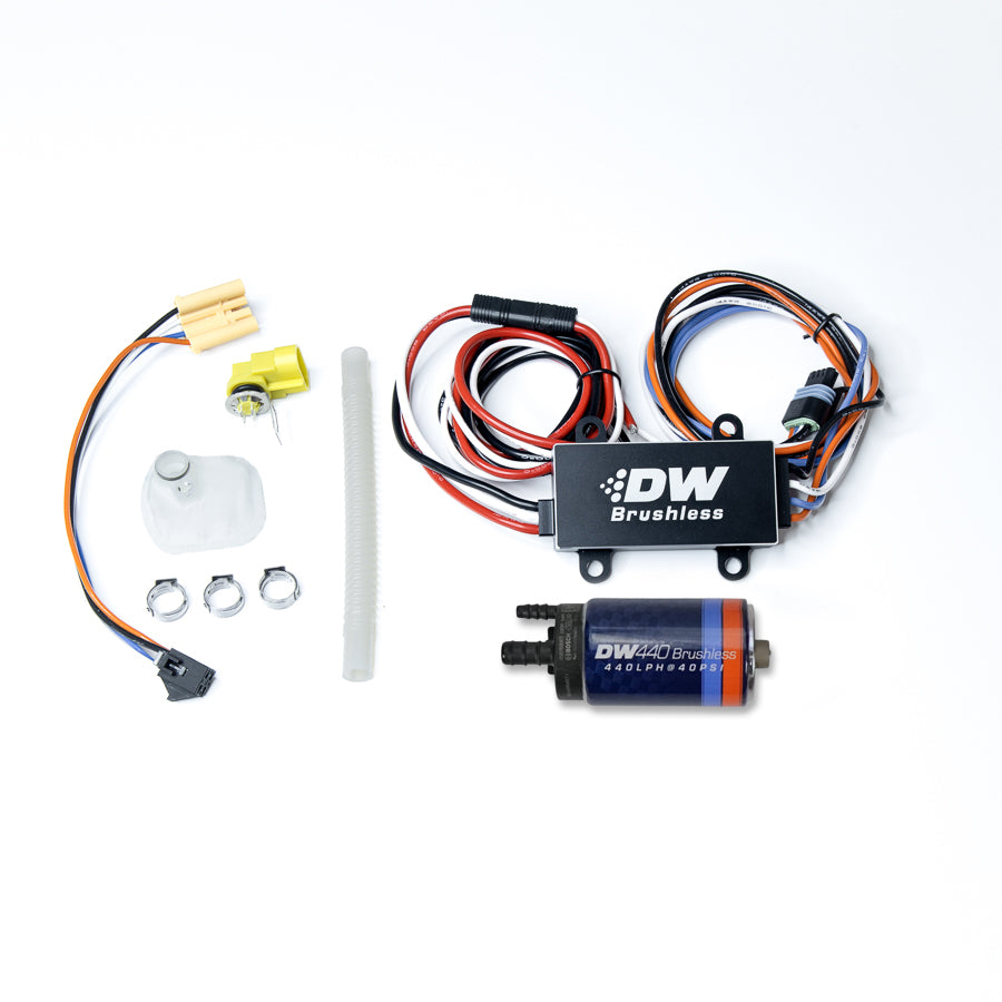 DeatschWerks DW440 Brushless Fuel pump w/2-speed controller for RX-8 and 370Z 9-441-C102-0904