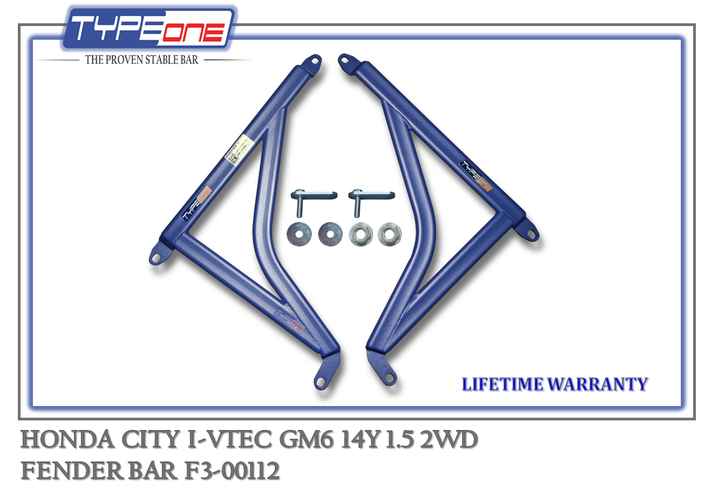 TYPEONE F3-00112 Fender Bar — Honda City GM6 I-VTEC 14Y