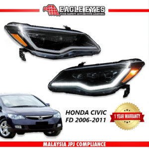 HONDA CIVIC FD 2006-2011 PROJECTOR LED HI-LO BEAM SEQUENTIAL SIGNAL WELCOME LIGHT HEADLAMP — Eagle Eyes
