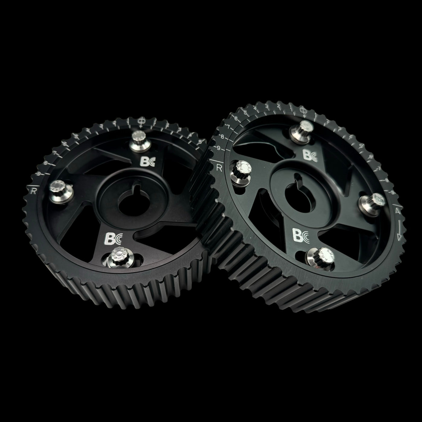 BC8830B Toyota 2JZGTE/1JZGTE Adjustable Cam Gears (Black Anodize)