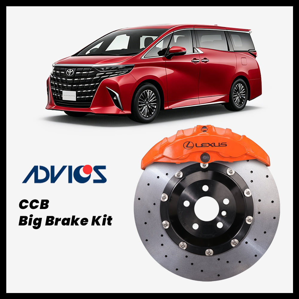Official StopFlex carbon ceramic big brake kit 2024-2026+ Toyota Alphard (AH40) Carbon Ceramic Big Brake Kit — Advics 6-Piston