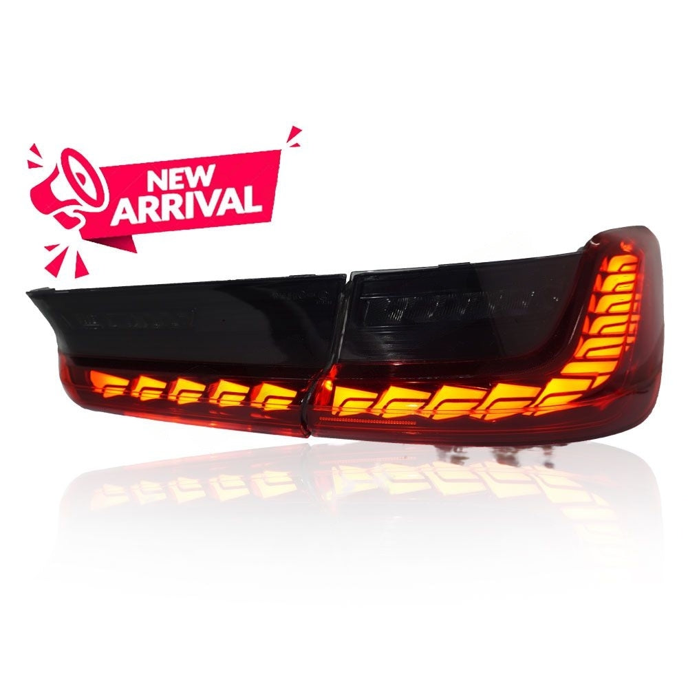 Eagle Eyes TL-049-BMW — BMW 3 SERIES G20 2019-2021 LED SEQUENTIAL SIGNAL WELCOME LIGHT GTS STYLE (RED/SMOKE) TAILLAMP
