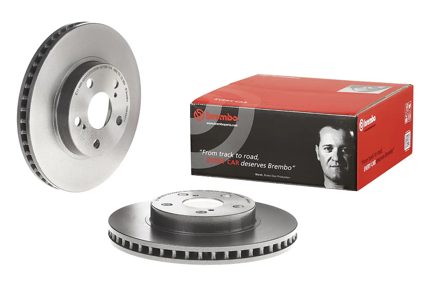 Brembo 09.B494.11 Prime Front Brake Disc – Toyota Prius 3rd Gen ZVW3