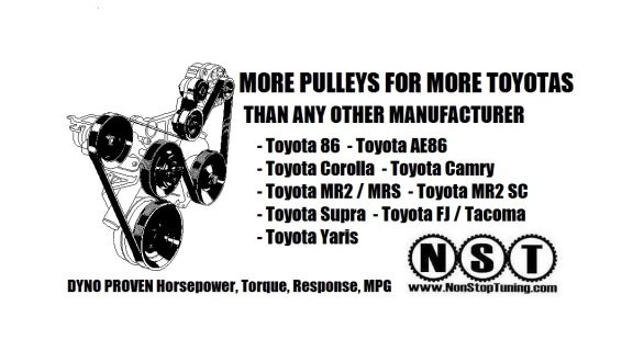 NonStopTuning NST07015K — Toyota Supra MK3 7M-GTE Lightweight Pulley Kit (1986–1992)